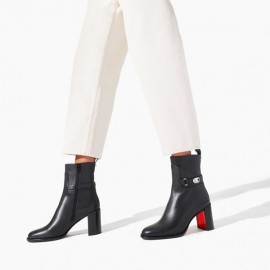 Christian Louboutin Lock Booty Bottines 70 mm Noir Cuir de veau